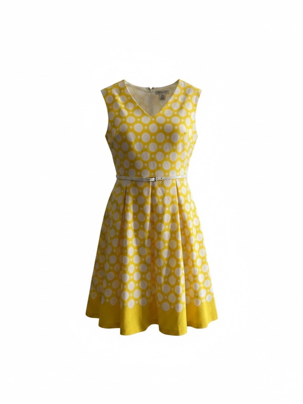Liz Claiborne Yellow and White Polka Dot Fit/Flare Dress - Little Ms. Sunshine